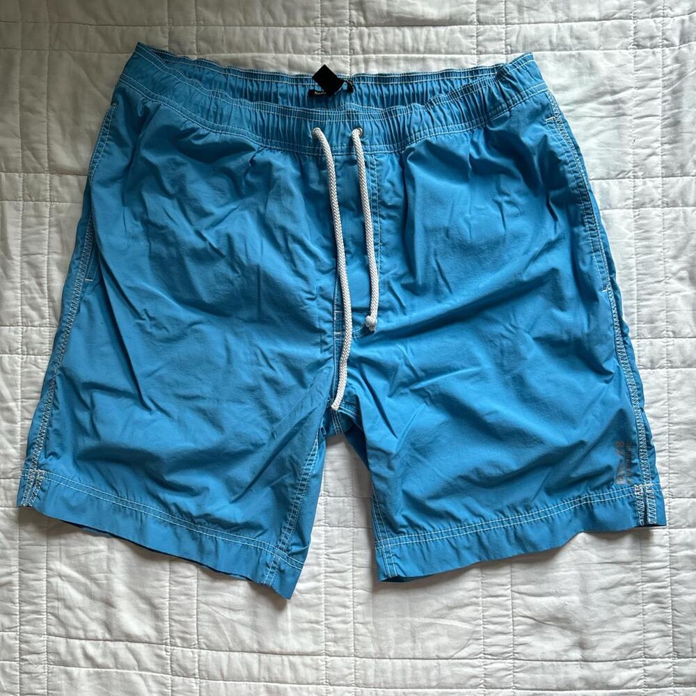 banana republic blue swim trunks‎ sz L board shorts beach resort